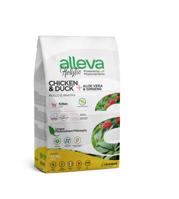 Alleva 艾雷雅 | 草本呵護完整配方 成貓乾糧 (雞肉和鴨肉) 1.5kg