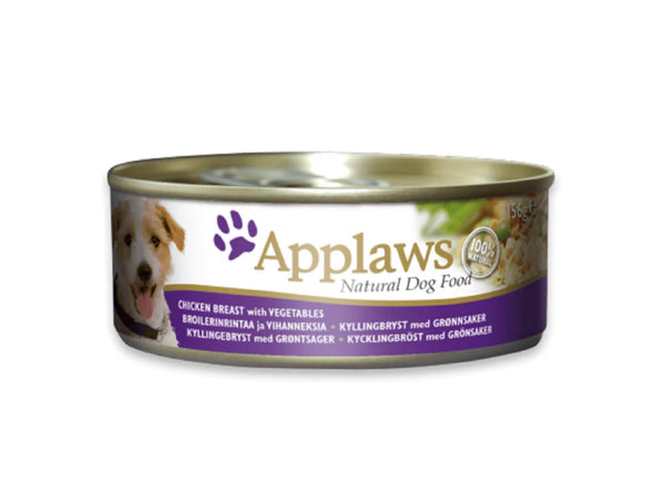 Natural canned chicken breast and veggies for dogs 