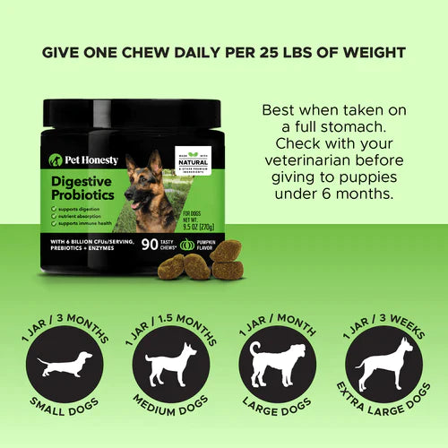 Pet Honesty Probiotics Tasty Chews I 狗狗益生菌 90粒肉粒装  (鴨肉味)